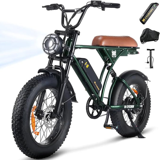 Electric Bike for Adults,Peak 1000W/1500W Motor,20/28MPH 55-150Mile ebikes for Adults with 10.4AH/13AH/26AH Battery,20" Fat Tire Electric Dirt Bike Commuting Off Road Ebike, UL2849