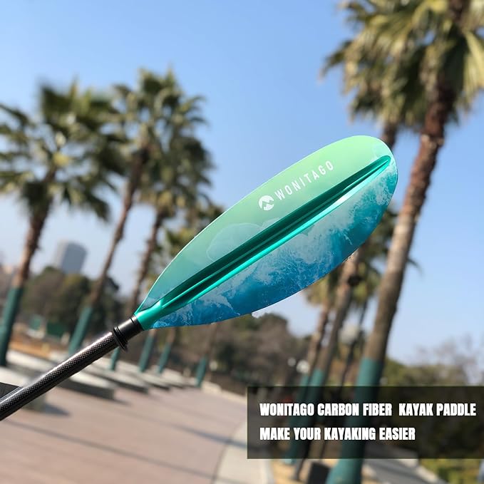 Kayak Paddle Premium Carbon Fiber Paddle with Reinforced PP + Fiberglass Blade, Floating Adjustable Kayaking Oars, 3 Piece, 220-240 cm/86-94 Inches, 240-260 cm/94-102 Inches