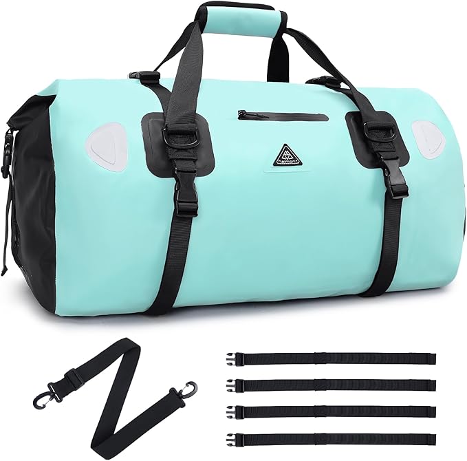 Haimont Waterproof Duffel Bag Roll-top Dry Duffel Bag with Quick-fixed Straps for Motorcycling, Rafting, Boating, SUP, Kayaking, Travel, 50L/70L