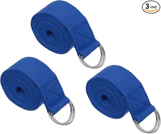 PATIKIL Yoga Strap for Stretching Cotton Yoga Belt with Adjustable Metal D-Ring Buckle Stretch Band for Fitness Pilates