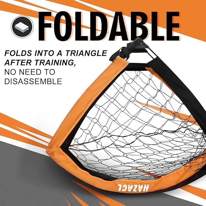 Kids Soccer Goal for Backyard, 6x4 9x5 FT Portable Soccer Nets Pop Up with Ball, Agility Ladder, Cones, Target & Carry Bag for Toddler Youth Outdoor Indoor Training Practice Sports Games Play