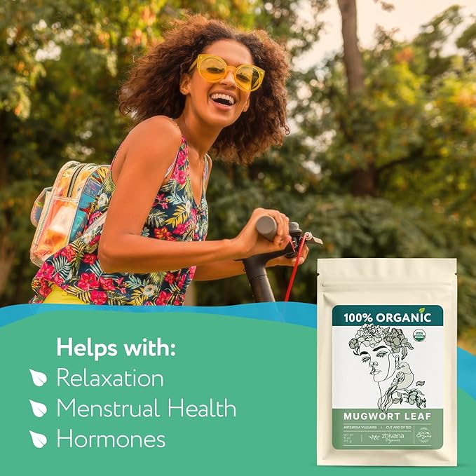 Mugwort Tea Organic Loose Leaf (4oz) – Mugwort Herb - Artemisia Hierba Seca Organica – Dried Mugwart Leaves