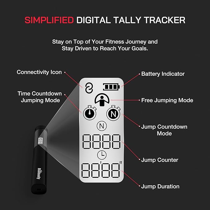 Smart Jump Rope Fitness Skipping Rope with App – 2 Function Modes – Classic 3m Rope & Ropeless Shortballs – Bluetooth Skipping Rope with Fitdays+ App for Seamless Progress Tracking