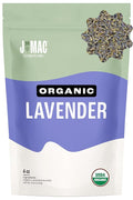 J MAC BOTANICALS, Organic Lavender Flower (4 oz), Dried Lavender Flowers, Buds, Manufactured in The USA