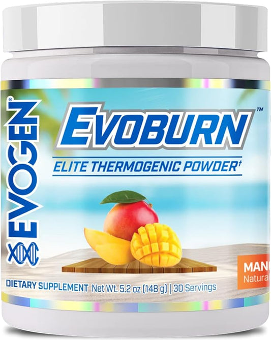 Evogen Evoburn - Thermogenic Fat Burner for Men & Women | Energy, Focus, & Appetite Control | Advanced Metabolism Booster Fat Burner Formula with MitoBurn & Caffeine | Mango | 30 Servings