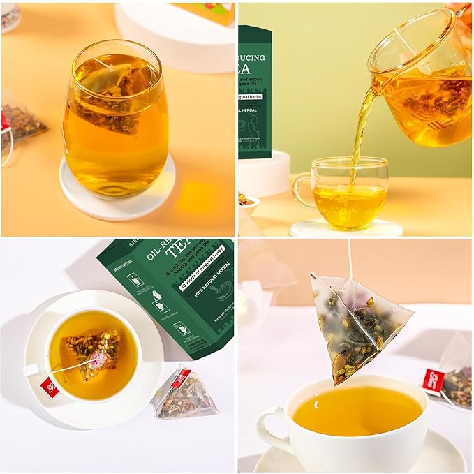 Oil Flush Tea - Oil Cleansing Tea for Liver & Kidney 15 Bags/Box, 10 Herbal with Excellent Formula, Chinese Winter Melon Lotus Leaf Teabag (2)