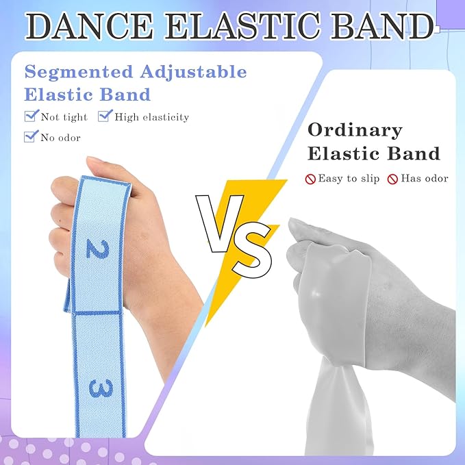 Stretch Strap for Kids Elastic Gymnastics Stretching Ballet Dance Band with 8 Loops Adjustable Exercise Training Resistance Strap for Children Stuff Pilates Latin Yoga Equipment