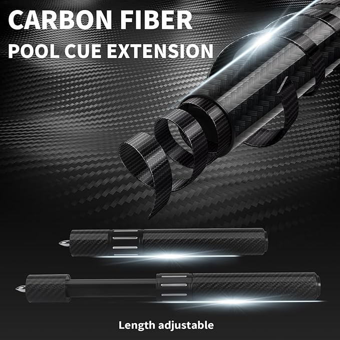 Kmise Professional Pool Cue Stick - 19 20 21oz Canadian Maple Cue Sticks, Low Deflection Shaft with Telescopic Carbon Fiber Extension, Pool Sticks for Aults, Billiard Cue Sticks with Leather Cue Case