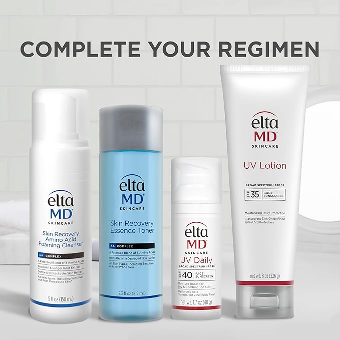 EltaMD UV Daily SPF 40 Face Sunscreen Moisturizer with Zinc Oxide, Daily Face Moisturizer with SPF, Sunscreen, For Dry Skin 1.7 oz Pump