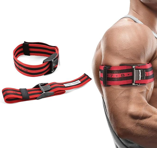 Bands Blood Flow Restriction Bands for Arms Legs & Glutes Extra Wide 2" Straps for Occlusion Training Quick-Release Elastic Strap Ideal for Muscle Growth Without Heavy Weights