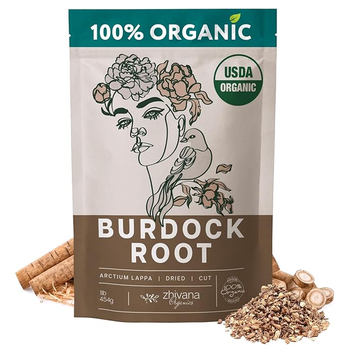 Premium Burdock Root Organic (16 oz.) - Greater Burdock Root Tea Loose - Raíz De Bardana Organica 우엉차