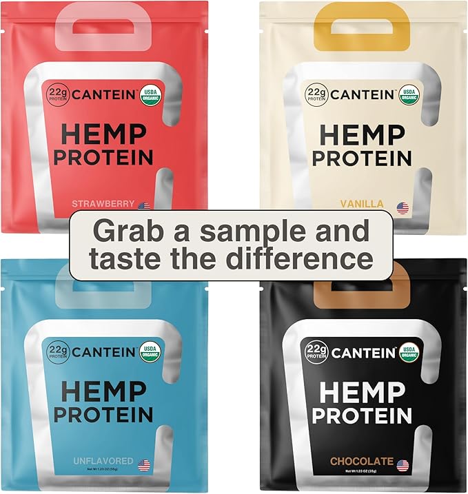 Organic Hemp Protein, Vegan Protein Powder, Clean Plant Based Protein Powder, Non Dairy Protein, Lactose Free Natural Protein, Gluten Free- 20 Servings, Unflavored