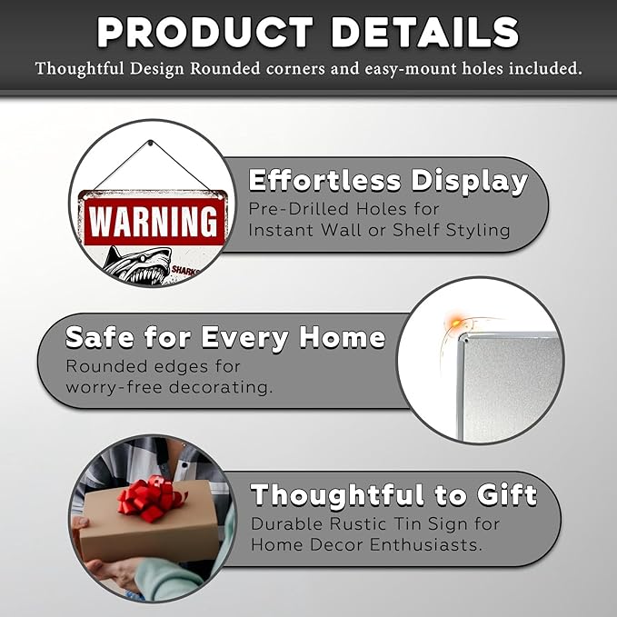 Funny Warning Sharks Have Been Spotted in This Pool They Come Out When They Smell Pee Tin Sign for Swimming Pool Beach Water Park Decor Outdoor 12 * 8inch