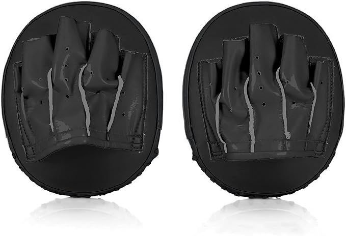 Fairtex FMV15 Muay Thai Boxing Focus Punch Mitts | Premium Syntek Leather Boxing Mitts-Lightweight & Durable Microfiber | Curved Design for Precision, Shock Absorbent & Enhanced Accuracy
