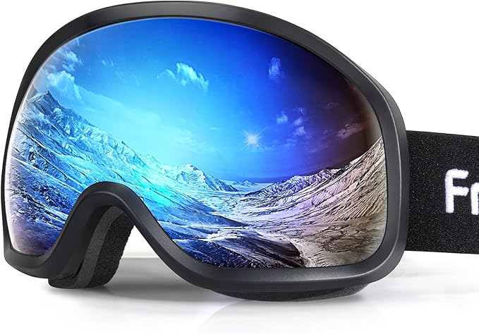 Freela Ski Goggles OTG Men Women, Over Glasses Snow Snowboard Sports Goggles for Adult Youth 100% UV400 Protection Anti Fog