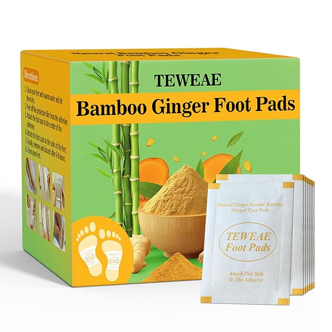 62 Pads Foot Pads Natural Turmeric & Ginger, Wormwood, Bamboo Vinegar, 62Pads Goodnight Pads Included 62 Adhesive Sheets
