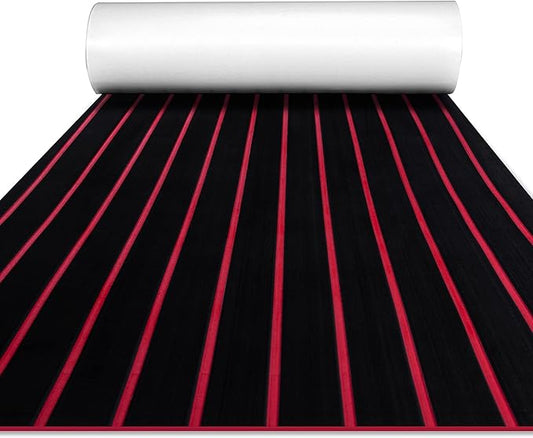 FOCEAN Boat Flooring EVA Foam Boat Decking Faux Teak Marine Flooring Boat Mat Boat Carpet Sheet for Motorboat RV Yacht Kayak Surfboard, 94.5"x 47.2"/35.4"/23.6"/15.7"