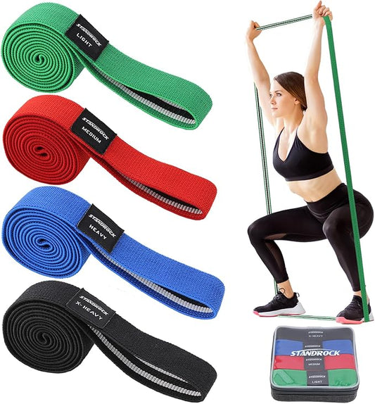 Fabric Resistance Bands for Working Out, 3 and 4 Levels Booty Bands Long Resistance Bands for Women and Men | Elastic Bands for Exercise Bands Resistance Workout Bands Resistance