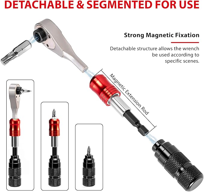 EMERK Bike Repair Tool Kit – Bicycle Multi-Tool Kit with Mini Pump, Ratchet Reversible Tool &10 Tool Bits, Tire Levers, and Portable Bag for Camping and Travel