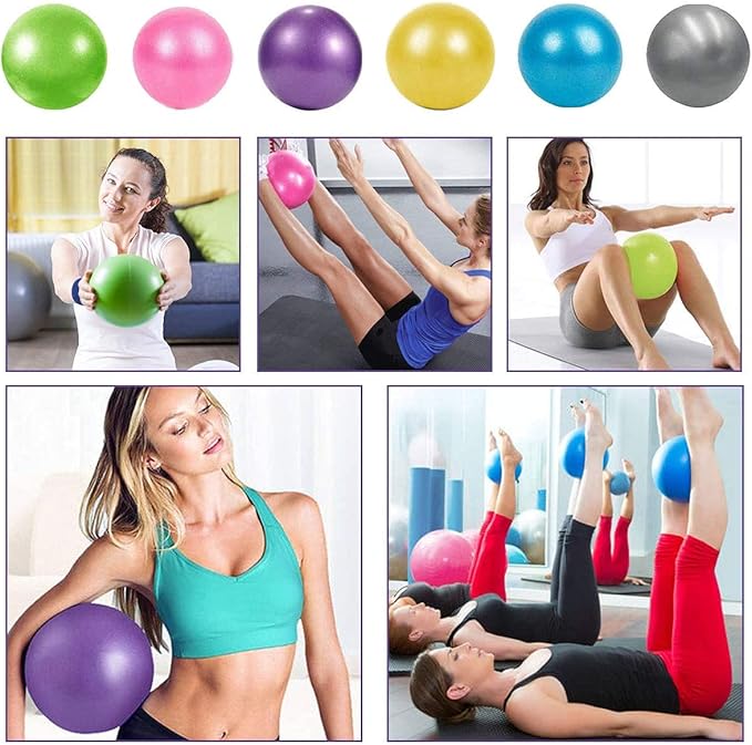Mini Yoga Balls 9 Inch Exercise Pilates Therapy Balance Micropore Ball Barre Equipment for Home Stability Training Physical Core Training