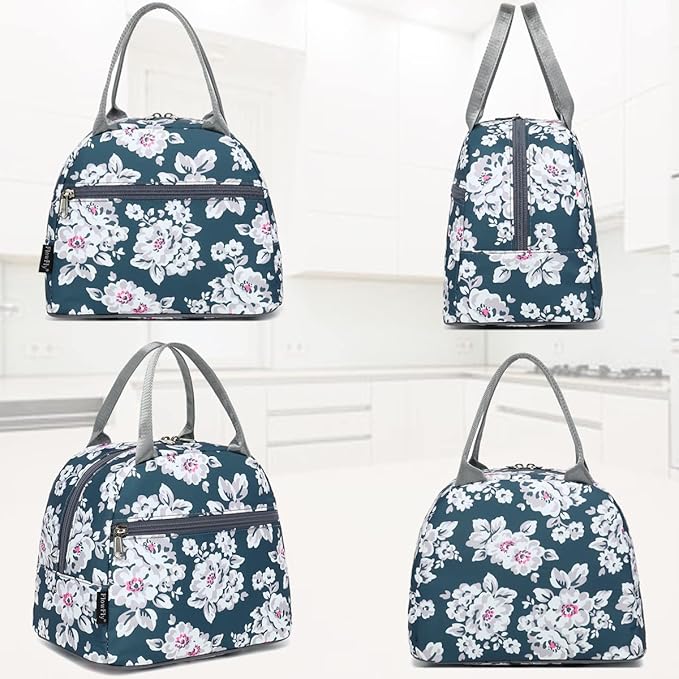 FlowFly Insulated Lunch Cooler Bag - Tote Bag Organizer for Women/Men, Plum