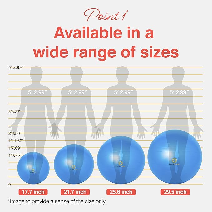 Exercise Ball for Balance Stability Fitness Workout Yoga Pilates at Home Office & Gym Birthing Ball for Pregnancy, Office Ball Chair
