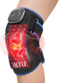 Red Light Therapy for Knee with Heated Vibration,Cordless Near Infrared Red Light Therapy Wrap Device,96 LED Beads (660nm + 850nm),3000 mAh Rechargeable Knee Massager for Pain Relief & Support (Blue)