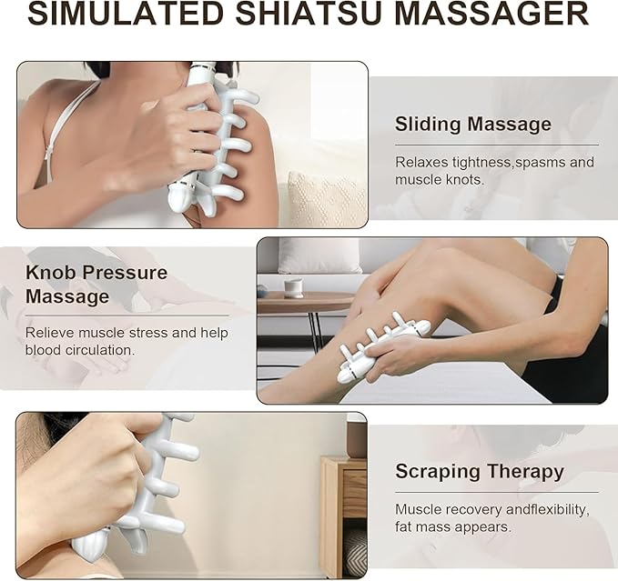 Fascia Massage Tool Blaster for Cellulite,Trigger Points Massage Tools,Neck Back and Shoulder Message Stick ＆ Cellulite Massager,Gifts for Women Men