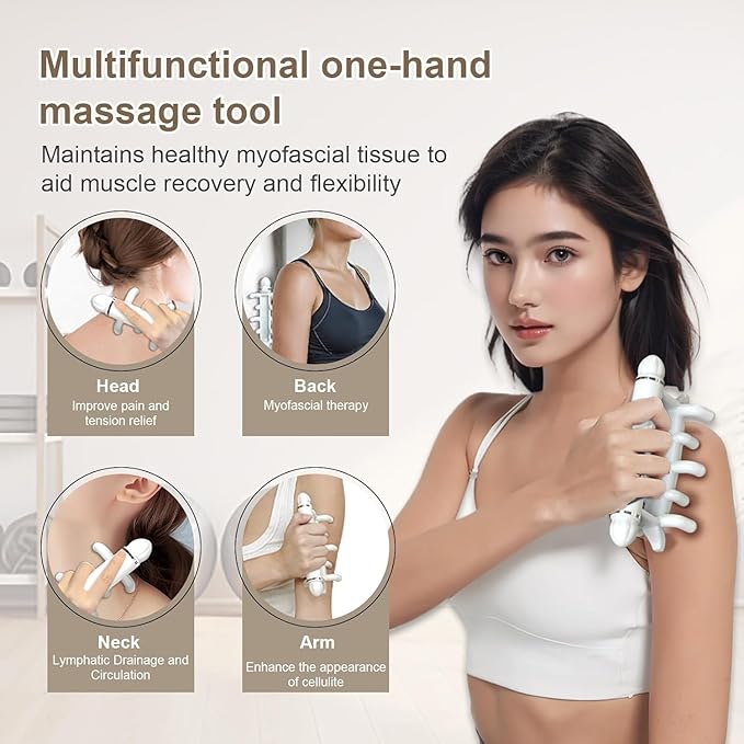 Fascia Massage Tool Blaster for Cellulite,Trigger Points Massage Tools,Neck Back and Shoulder Message Stick ＆ Cellulite Massager,Gifts for Women Men