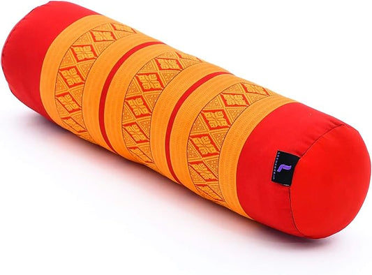 Leewadee Small Yoga Bolster – Shape-Retaining Cervical Neck Roll, Tube Pillow for Comfortable Reading, Kapok Filling, 22 x 6 x 6 inches