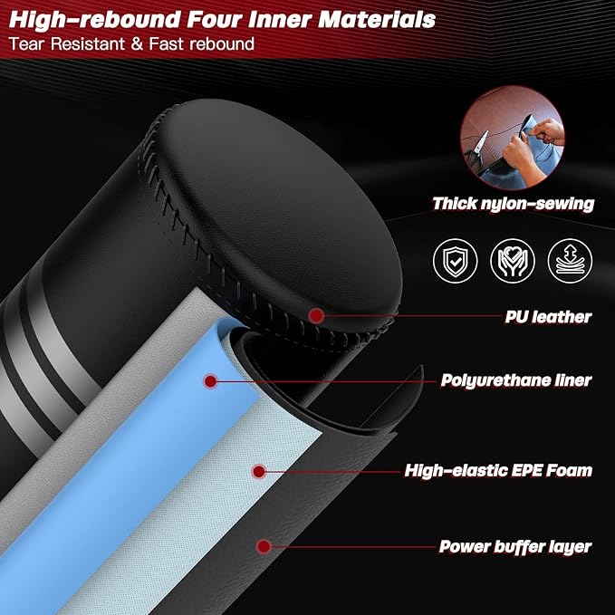 Dripex Freestanding Punching Bag, Heavy Boxing Bag with Stand for Adult Youth - Men Standing Boxing Punch Bag for Home Gym Workout