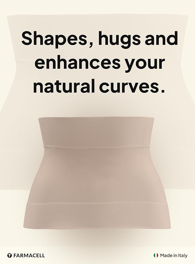 Farmacell Waist Trainer for Women 605 Made in Italy - Seamless Shapewear Tummy Control - Slimming Corset Shapewear