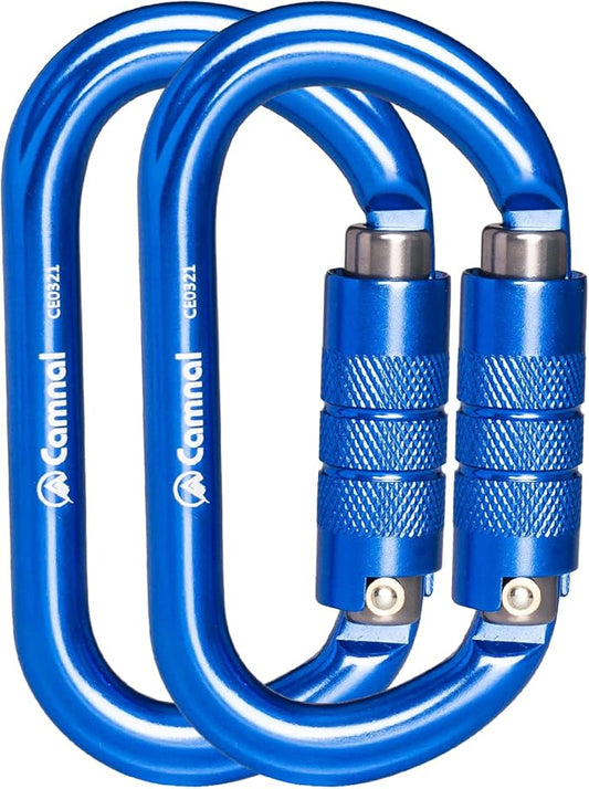 Heavy Duty Carabiner, 25kn(About 5620 lbs) Oval Carabiner Clip O-Shape Rock Climbing Carabiner Lightweight Caribeener for Climbing, Mountaineer, Aerial Work