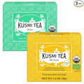 Kusmi Tea - BB Detox + Detox - Set of 2 boxes - 2 Green Tea, Mate, Herbal and Lemon and Grapefruit Flavored Blends - To be enjoyed Hot or as Iced Tea - 2x20 Tea Bags