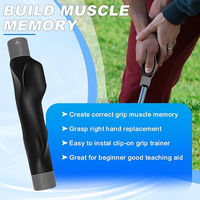 Golf Grip Trainer, Golf Club Grip, Golf Grip Training Aid, Helps Improve and Train Correct Hand Position (Right Hand )