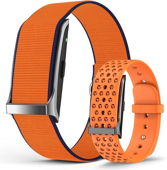 Smart Bracelet, Wearable Activity & Fitness Tracker Band, 24H Sleep Tracker, All-Day Continuous Heart Rate Blood Pressure Stress HRV Monitor, 170+ Sport Modes Smart Wristband with 2 Bands, Free APP