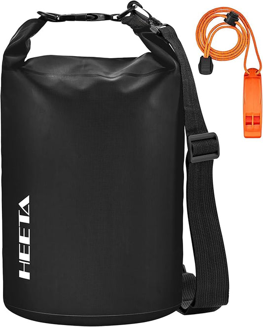 HEETA Waterproof Dry Bag for Women Men(Upgraded Version) 5L/10L/20L/30L/40L Roll Top Lightweight Dry Storage Bag Backpack with Emergency Whistle for Travel, Swimming, Boating, Kayaking, Camping, Beach