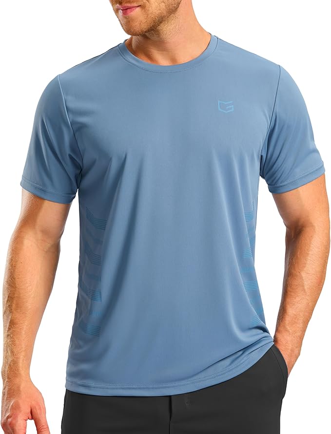 G Gradual Men's Workout Shirts Quick Dry Athletic Running T-Shirts Lightweight Moisture Wicking Short Sleeve Sports Gym Tops