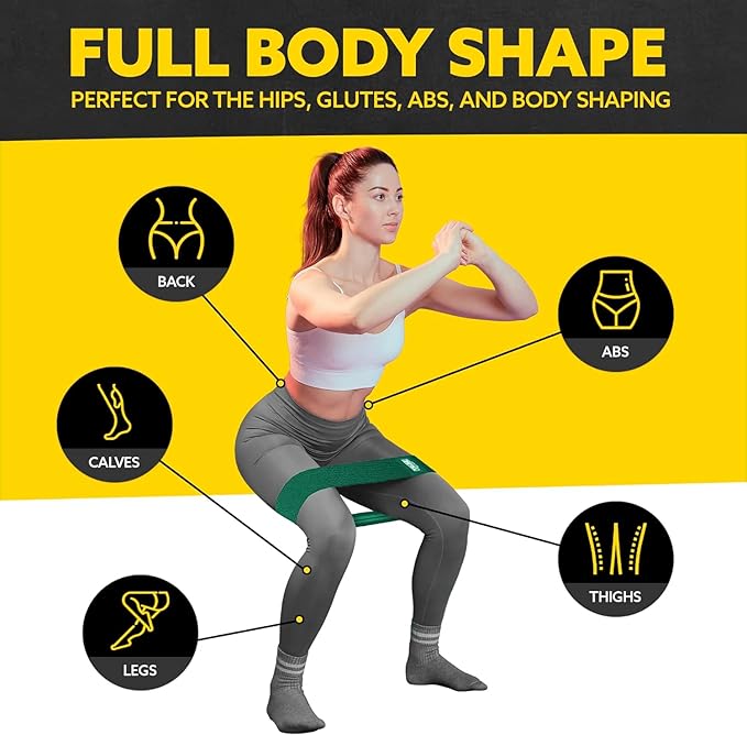 Fabric Resistance Bands for Legs - Workout Bands Resistance Bands for Men and Women - Booty Bands for Working Out - Exercise Bands Resistance Bands Set - Elastic Bands for Exercise