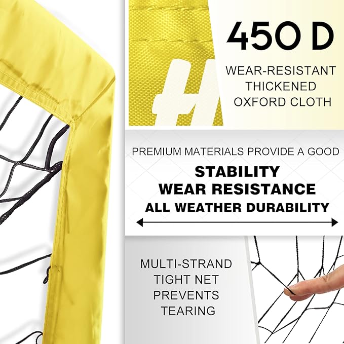 Kids Soccer Goal for Backyard, 6x4 9x5 FT Portable Soccer Nets Pop Up with Ball, Agility Ladder, Cones, Target & Carry Bag for Toddler Youth Outdoor Indoor Training Practice Sports Games Play