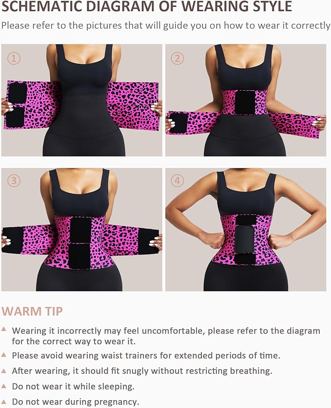 FeelinGirl Waist Trainer Belt Waist Cincher Trimmer Ab Belt Tummy Control Body Shaper with Triple Wrap Women and Men