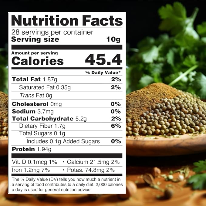 HANDPICK Whole Coriander Seed (283g/10oz) Premium Grade | Pure & Flavorful Coriander Seeds - Indian Origin | Non GMO, Gluten Free | Perfect for Cooking & Seasoning | Resealable Ziplock Pouch