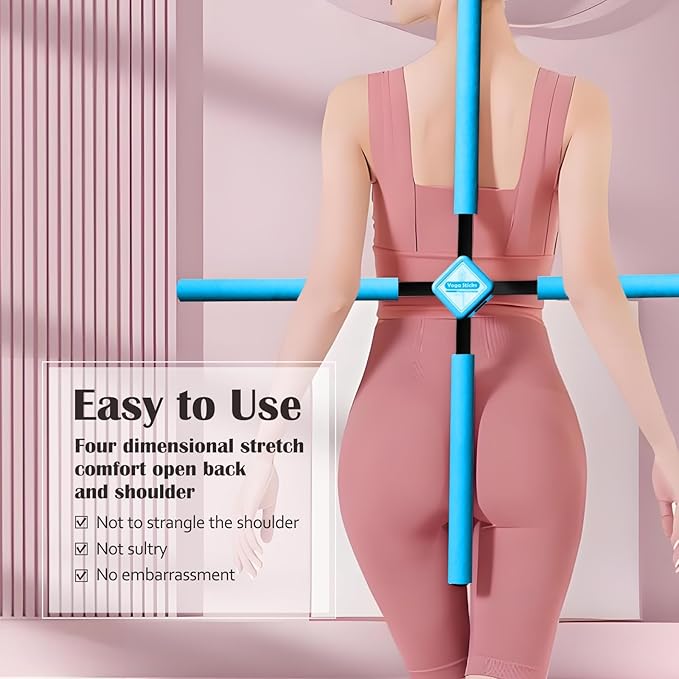Back Straightener Posture Corrector|Yoga Stick Stretching Tool for Women and Men|Portable Posture Corrector Pole,Stretch Mobility Stick, Physical Workout Exercise Dowel