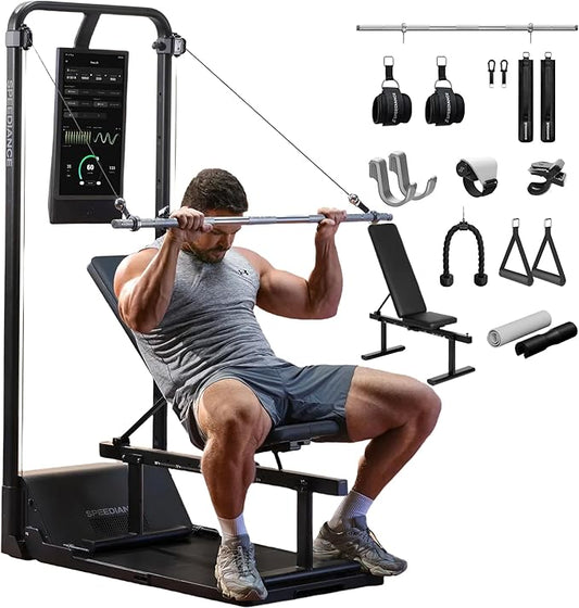 Home Gym, Smart AI-Powered Multi-Functional Smith Machine for Full Body Strength Training, All-in-one Gym Equipment, Digital Weight System, Workout Station, Squat Rack, Gym Monster 2
