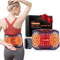 Red Light Therapy Belt & Back Massager for Pain Relief, Infrared Light Therapy Vibration Rechargeable, Red Light Therapy Device for Body Massage for Back Shoulder Waist Knee for Cordless Use