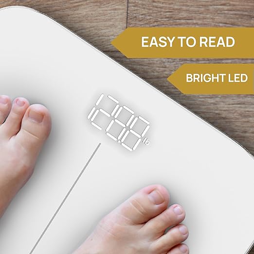 INEVIFIT Premium Bathroom Scale, Highly Accurate Digital Bathroom Body Scale, Precisely Measures Weight up to 400 lbs