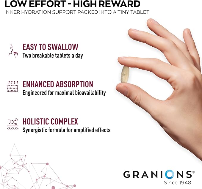 Hyaluronic Acid Supplements 200mg - Marine Collagen Peptides, Vitamin B3 Niacinamide, Ceramides Supplement - Deep Hydration & Anti-Aging Skin Care Complex for Women and Men - 60 Foil Sealed Tablets