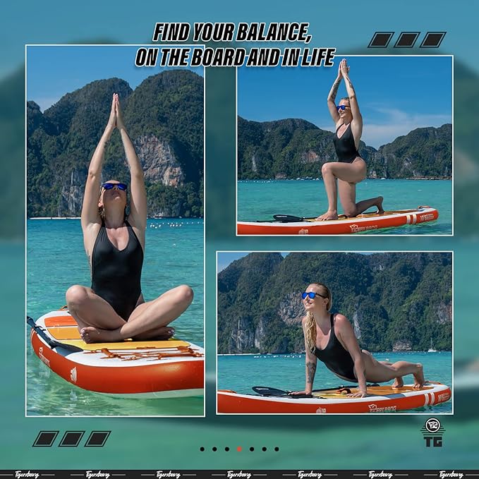 Inflatable Paddle Board with Premium SUP Board Accessories, Allround Paddle Boards for Adults/Kids,Stand Up Paddle Board Defender Collection