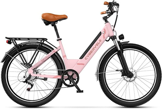 DriftGod 26" Electric Bike for Adults – Powerful 1000W Motor, 48V Removable Battery, 7-Speed, Front Suspension & LCD Display – Commuter and Mountain EBike for Women