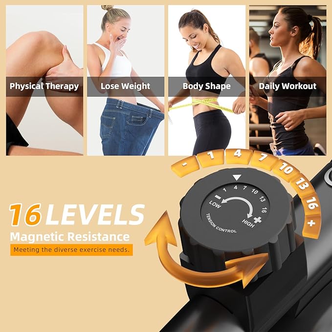 VANSWE Recumbent Exercise Bike, Recumbent Stationary Bikes for Home 400 LBS Weight Capacity, Exercise Bike for Home Seniors with Smart App and Bluetooth Connectivity, LED Display, Pulse Handle